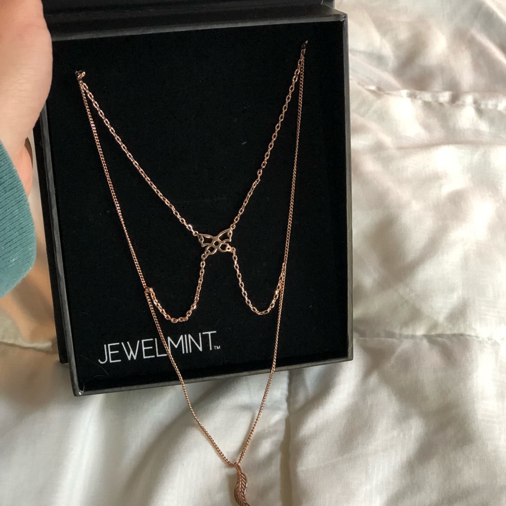 Rose Gold Tiered Necklace NEW